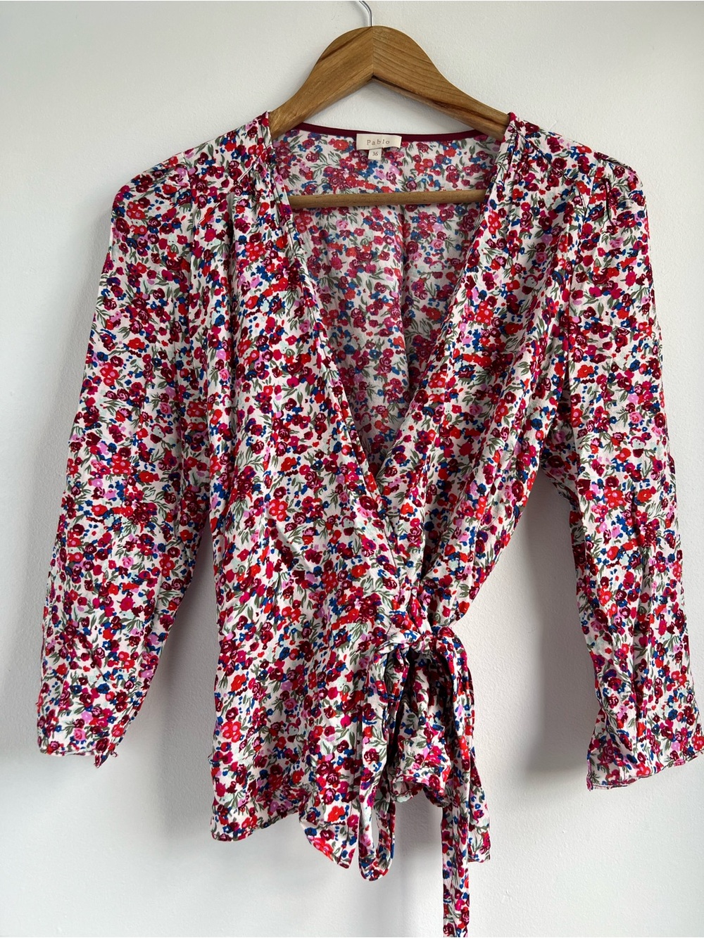 Floral Wrap Blouse